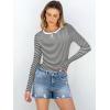 imageANRABESS Women Long Sleeve Shirts Rib Knit Slim Fit Tops Basic Tee 2025 Fall Outfits Casual TShirt Underscrubs Layer ClothesBlack White