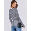 imageANRABESS Women Long Sleeve Shirts Rib Knit Slim Fit Tops Basic Tee 2025 Fall Outfits Casual TShirt Underscrubs Layer ClothesNavy Blue White