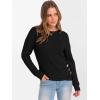imageANRABESS Women Long Sleeve Tunic Top with Leggings Crewneck Ribbed Knit Buttons Shirts 2025 Fall Casual Lightweight SweatersBlack