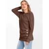 imageANRABESS Women Long Sleeve Tunic Top with Leggings Crewneck Ribbed Knit Buttons Shirts 2025 Fall Casual Lightweight SweatersBrown