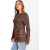 imageANRABESS Women Long Sleeve Tunic Top with Leggings Crewneck Ribbed Knit Buttons Shirts 2025 Fall Casual Lightweight SweatersBrown