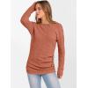 imageANRABESS Women Long Sleeve Tunic Top with Leggings Crewneck Ribbed Knit Buttons Shirts 2025 Fall Casual Lightweight SweatersBurnt Orange