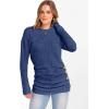 imageANRABESS Women Long Sleeve Tunic Top with Leggings Crewneck Ribbed Knit Buttons Shirts 2025 Fall Casual Lightweight SweatersDark Blue