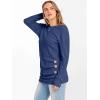 imageANRABESS Women Long Sleeve Tunic Top with Leggings Crewneck Ribbed Knit Buttons Shirts 2025 Fall Casual Lightweight SweatersDark Blue