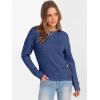 imageANRABESS Women Long Sleeve Tunic Top with Leggings Crewneck Ribbed Knit Buttons Shirts 2025 Fall Casual Lightweight SweatersDark Blue