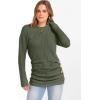 imageANRABESS Women Long Sleeve Tunic Top with Leggings Crewneck Ribbed Knit Buttons Shirts 2025 Fall Casual Lightweight SweatersDeep Green