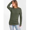 imageANRABESS Women Long Sleeve Tunic Top with Leggings Crewneck Ribbed Knit Buttons Shirts 2025 Fall Casual Lightweight SweatersDeep Green