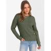 imageANRABESS Women Long Sleeve Tunic Top with Leggings Crewneck Ribbed Knit Buttons Shirts 2025 Fall Casual Lightweight SweatersDeep Green