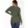 imageANRABESS Women Long Sleeve Tunic Top with Leggings Crewneck Ribbed Knit Buttons Shirts 2025 Fall Casual Lightweight SweatersDeep Green