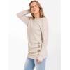imageANRABESS Women Long Sleeve Tunic Top with Leggings Crewneck Ribbed Knit Buttons Shirts 2025 Fall Casual Lightweight SweatersLight Khaki