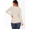 imageANRABESS Women Long Sleeve Tunic Top with Leggings Crewneck Ribbed Knit Buttons Shirts 2025 Fall Casual Lightweight SweatersLight Khaki