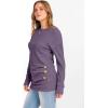 imageANRABESS Women Long Sleeve Tunic Top with Leggings Crewneck Ribbed Knit Buttons Shirts 2025 Fall Casual Lightweight SweatersPurple