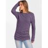 imageANRABESS Women Long Sleeve Tunic Top with Leggings Crewneck Ribbed Knit Buttons Shirts 2025 Fall Casual Lightweight SweatersPurple