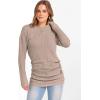 imageANRABESS Women Long Sleeve Tunic Top with Leggings Crewneck Ribbed Knit Buttons Shirts 2025 Fall Casual Lightweight SweatersTan