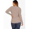 imageANRABESS Women Long Sleeve Tunic Top with Leggings Crewneck Ribbed Knit Buttons Shirts 2025 Fall Casual Lightweight SweatersTan