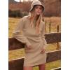 imageANRABESS Women Long Sleeve Turtle Mock Neck Rib Knit Stretch Slim Fitted Bodycon Sweater Mini Short Dress 2025 Fall OutfitsCamel