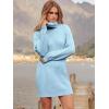 imageANRABESS Women Oversized Sweater Dress Turtleneck Batwing Long Sleeve Ribbed Knit Loose 2025 Fall Winter Casual Short DressLight Blue