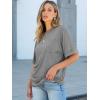 imageANRABESS Women Oversized T Shirts Short Sleeve Summer Casual Loose Top Basic Tee with PocketGray