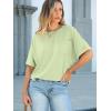 imageANRABESS Women Oversized T Shirts Short Sleeve Summer Casual Loose Top Basic Tee with PocketLight Green