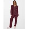 imageANRABESS Women Pajama Sets Long Sleeve Button Ribbed Top Pants Matching Lounge Set Casual Fall 2 Piece Outfit Sleepwear PJDeep Red