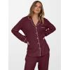 imageANRABESS Women Pajama Sets Long Sleeve Button Ribbed Top Pants Matching Lounge Set Casual Fall 2 Piece Outfit Sleepwear PJDeep Red