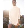 imageANRABESS Women Quarter Zip Oversized Casual Loose Rib Knit Cozy Pullover Sweaters Top 2025 Fall Fashion Outfits ClothesApricot  Parchment