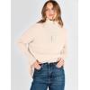 imageANRABESS Women Quarter Zip Oversized Casual Loose Rib Knit Cozy Pullover Sweaters Top 2025 Fall Fashion Outfits ClothesApricot  Parchment