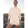 imageANRABESS Women Quarter Zip Oversized Casual Loose Rib Knit Cozy Pullover Sweaters Top 2025 Fall Fashion Outfits ClothesApricot  Parchment