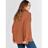 imageANRABESS Women Quarter Zip Oversized Casual Loose Rib Knit Cozy Pullover Sweaters Top 2025 Fall Fashion Outfits ClothesBrick  Orange Rust