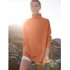 imageANRABESS Women Quarter Zip Oversized Casual Loose Rib Knit Cozy Pullover Sweaters Top 2025 Fall Fashion Outfits ClothesBrick  Orange Rust