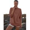 imageANRABESS Women Quarter Zip Oversized Casual Loose Rib Knit Cozy Pullover Sweaters Top 2025 Fall Fashion Outfits ClothesCoffee  Burnt Brown