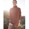 imageANRABESS Women Quarter Zip Oversized Casual Loose Rib Knit Cozy Pullover Sweaters Top 2025 Fall Fashion Outfits ClothesCoffee  Burnt Brown