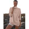 imageANRABESS Women Quarter Zip Oversized Casual Loose Rib Knit Cozy Pullover Sweaters Top 2025 Fall Fashion Outfits ClothesKhaki  Peach Brown