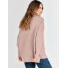 imageANRABESS Women Quarter Zip Oversized Casual Loose Rib Knit Cozy Pullover Sweaters Top 2025 Fall Fashion Outfits ClothesKhaki  Peach Brown