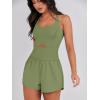 imageANRABESS Women Rompers Running Exercise Workout Set One Piece Jumpsuits Gym Yoga Outfits 2025 Summer Active Wear ClothesArmy Green