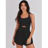imageANRABESS Women Rompers Running Exercise Workout Set One Piece Jumpsuits Gym Yoga Outfits 2025 Summer Active Wear ClothesBlack