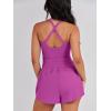 imageANRABESS Women Rompers Running Exercise Workout Set One Piece Jumpsuits Gym Yoga Outfits 2025 Summer Active Wear ClothesPurple Pink