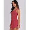 imageANRABESS Women Rompers Running Exercise Workout Set One Piece Jumpsuits Gym Yoga Outfits 2025 Summer Active Wear ClothesRed