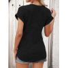 imageANRABESS Women Shirts Summer Sweaters Regular Fit Short Sleeve Tunic Tops 2025 Dressy Casual Business BlousesBlack