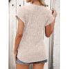 imageANRABESS Women Shirts Summer Sweaters Regular Fit Short Sleeve Tunic Tops 2025 Dressy Casual Business BlousesLight Khaki