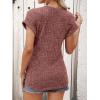 imageANRABESS Women Shirts Summer Sweaters Regular Fit Short Sleeve Tunic Tops 2025 Dressy Casual Business BlousesRust Orange