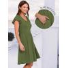 imageANRABESS Women Summer Casual 2025 Ruffle Sleeveless V Neck Short Sundress Flowy Aline Cute Beach Mini Dress with PocketsArmy Green