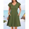 imageANRABESS Women Summer Casual 2025 Ruffle Sleeveless V Neck Short Sundress Flowy Aline Cute Beach Mini Dress with PocketsArmy Green