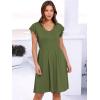 imageANRABESS Women Summer Casual 2025 Ruffle Sleeveless V Neck Short Sundress Flowy Aline Cute Beach Mini Dress with PocketsArmy Green