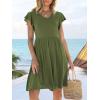 imageANRABESS Women Summer Casual 2025 Ruffle Sleeveless V Neck Short Sundress Flowy Aline Cute Beach Mini Dress with PocketsArmy Green
