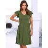 imageANRABESS Women Summer Casual 2025 Ruffle Sleeveless V Neck Short Sundress Flowy Aline Cute Beach Mini Dress with PocketsArmy Green