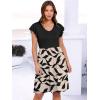 imageANRABESS Women Summer Casual 2025 Ruffle Sleeveless V Neck Short Sundress Flowy Aline Cute Beach Mini Dress with PocketsBeige Black Leaf