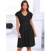 imageANRABESS Women Summer Casual 2025 Ruffle Sleeveless V Neck Short Sundress Flowy Aline Cute Beach Mini Dress with PocketsBlack