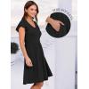 imageANRABESS Women Summer Casual 2025 Ruffle Sleeveless V Neck Short Sundress Flowy Aline Cute Beach Mini Dress with PocketsBlack