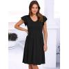 imageANRABESS Women Summer Casual 2025 Ruffle Sleeveless V Neck Short Sundress Flowy Aline Cute Beach Mini Dress with PocketsBlack
